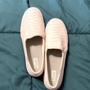 White slip on Keds